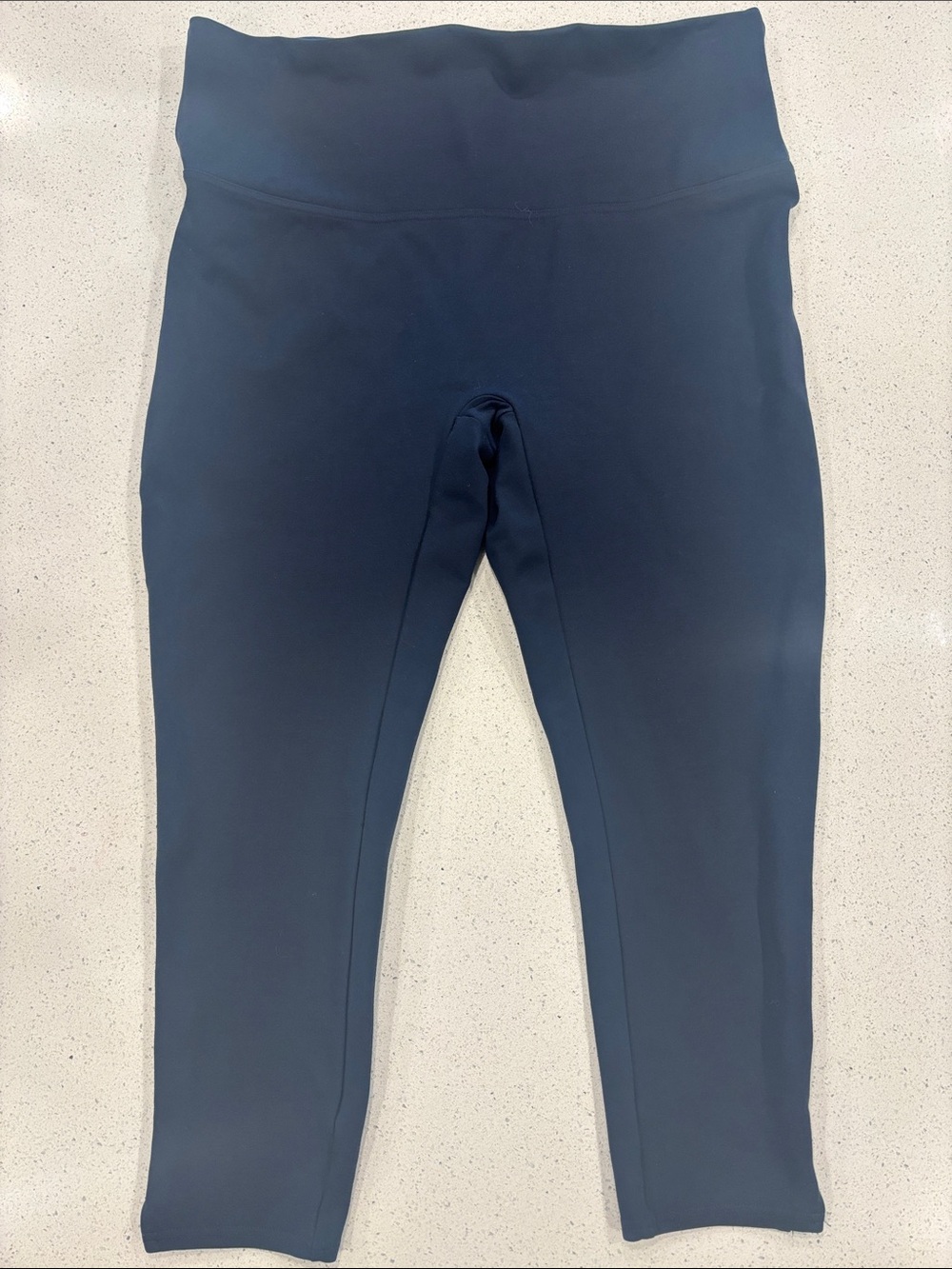 SPANX Women’s Navy Leggings with Wide Waistband, Size 2X Petite